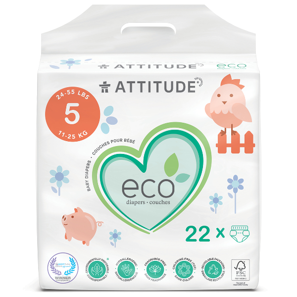 ATTITUDE Pañales talla 5 (11-25 Kg.)